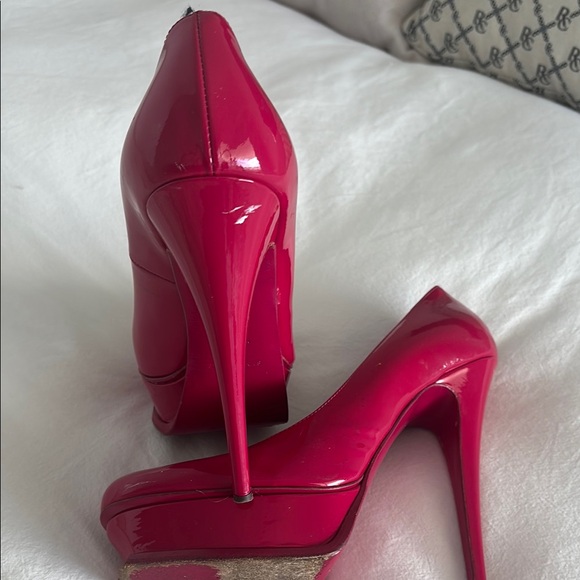 Yves Saint Laurent Women's Pink Platform Heels - Picture 4 of 8